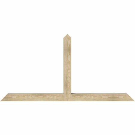 Ekena Millwork Portland Rough Sawn Timber Gable Bracket, Douglas Fir, 72"W x 36"H x 4"D x 4"F, 12/12 Pitch GBW072X36X0404POR00RDF